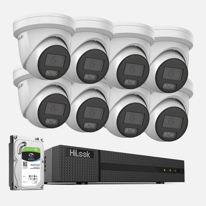 HiLook 8MP 8 Camera CCTV System with ColorVu and Audio