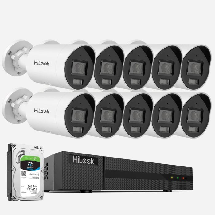 HiLook 10x 4K Outdoor Security Camera System without Subscription