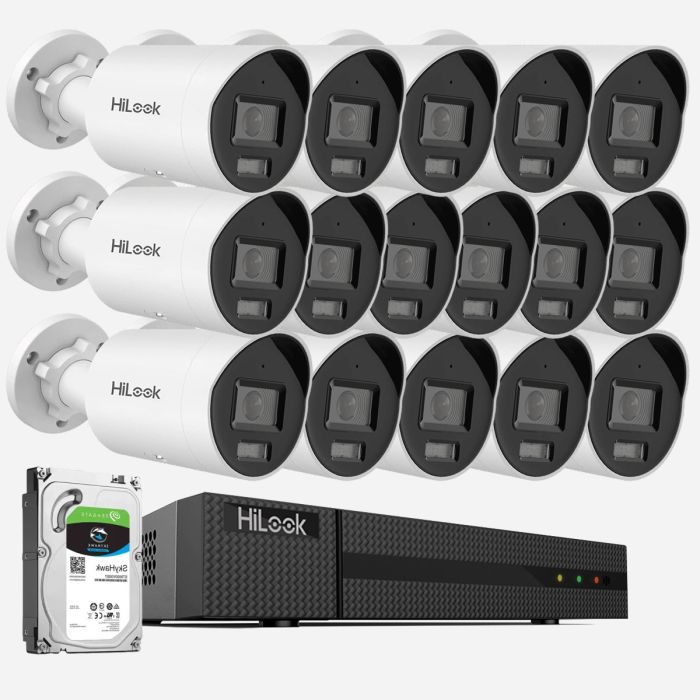 HiLook 16x 4K Outdoor Security Camera System without Subscription