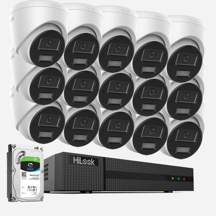 HiLook 16x 4K Security Camera System with 2 Way Audio