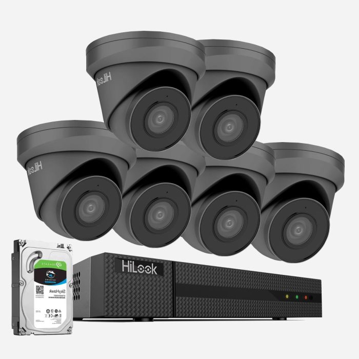 HiLook 6x 4K IP PoE CCTV Camera System with Audio