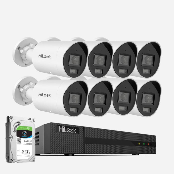 HiLook 8x 4K Outdoor Security Camera System without Subscription